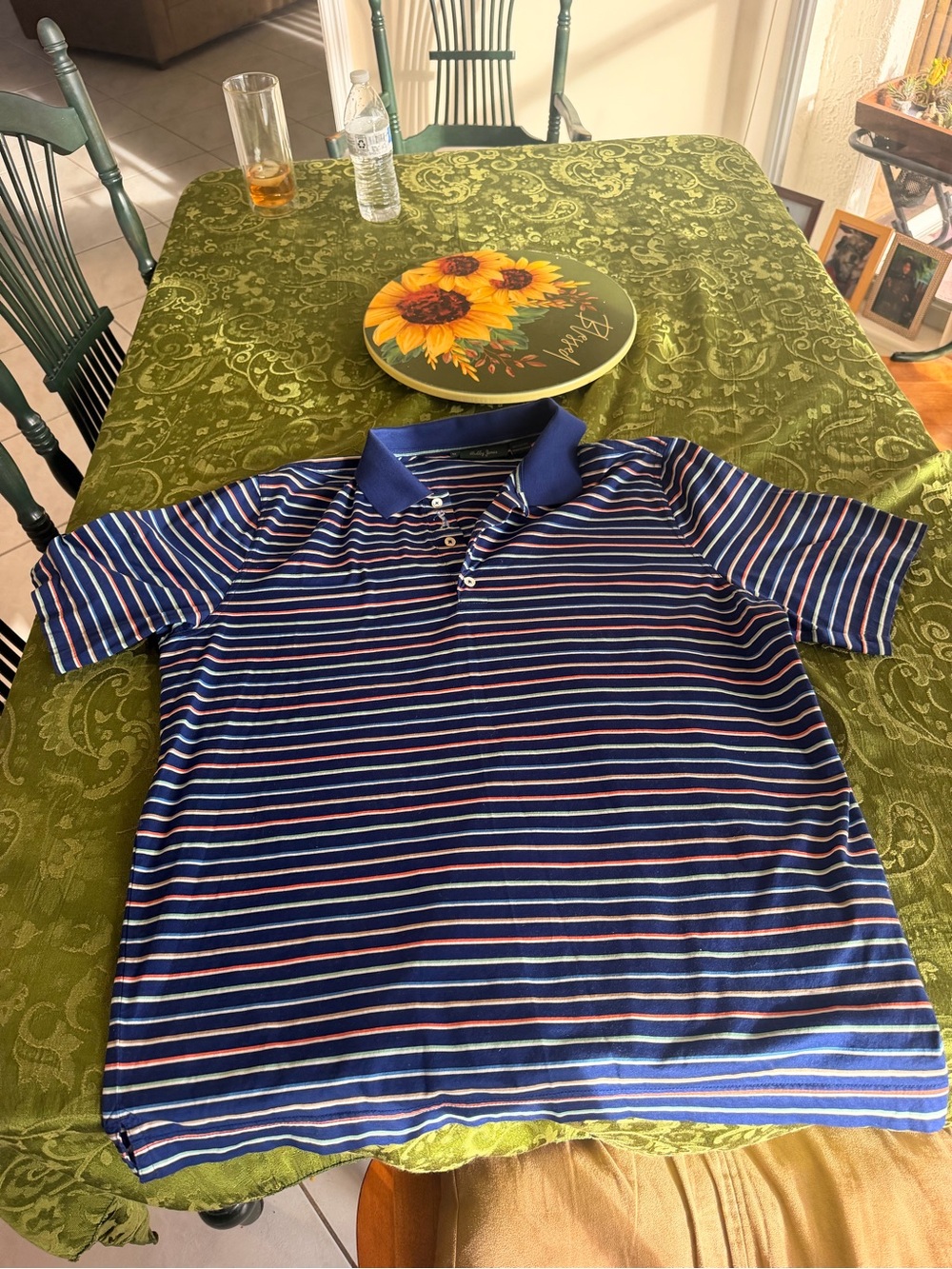Bobby Jones Men’s XL Striped Golf Polo Shirt 100% Cotton